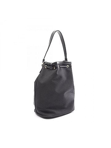 Prada Prada LOGO JACQUARD 2-Way Handbag, Canvas and Leather, Women's, Black, 1BH097 (view 2)