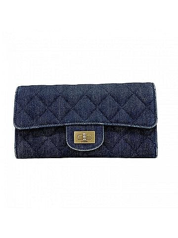 Chanel Chanel Long Wallet 2.55 Matelassé Denim Navy Women's (view 1)