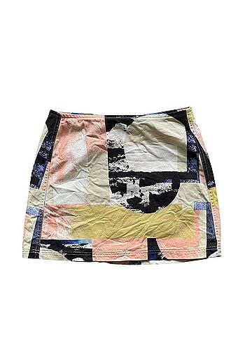 BDG Abstract Print Denim Mini Skirt Casual Skirt (view 1)