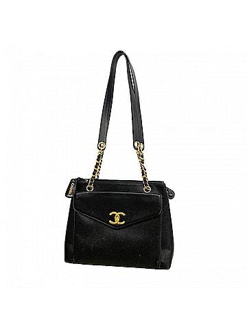 Chanel Chanel Tote Bag/Chain Tote, Caviar Leather, Black, Women's (view 1)