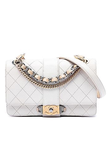 Chanel CC Stitched Calfskin Chain Flap (view 1)