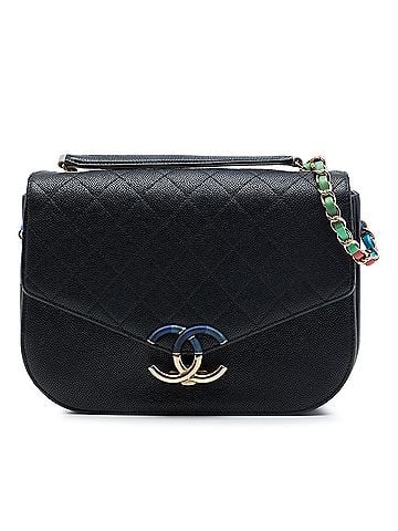 Chanel Paris Cuba Medium Quilted Caviar Thread Around Flap (view 1)