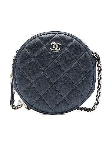 Chanel CC Quilted Iridescent Lambskin Pearl Round Clutch with Chain (view 1)
