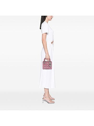 Dior Mini Iridescent Lambskin Cannage Lady Dior (view 2)
