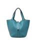 Hermès 100% Leather Blue Clemence Picotin 22 One size - photo 1