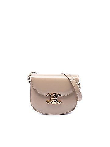 Céline Teen Shiny Calfskin Triomphe Besace Clea Crossbody (view 1)