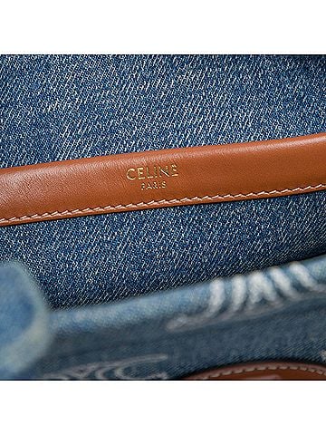 Céline Small Denim Triomphe Cabas Thais Tote (view 2)