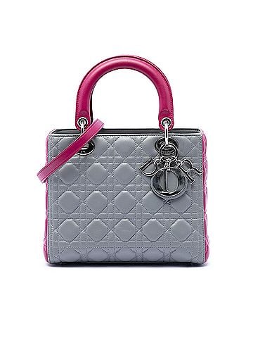 Dior Medium Bicolor Lambskin Cannage Lady Dior (view 1)