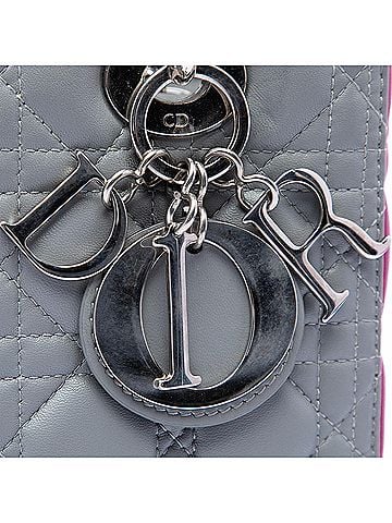 Dior Medium Bicolor Lambskin Cannage Lady Dior (view 2)