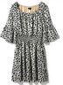 Le Gali 100% Polyester Animal Print Ivory Gray Casual Dress Size L - photo 4