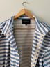 Lafayette 148 New York 100% Polyester Stripes Blue White Jacket Size M - photo 5