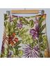 Talbots 55% Silk 45% Linen 100% Polyester Floral Tan Casual Skirt Size 8 (petite) - photo 4