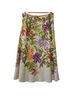 Talbots 55% Silk 45% Linen 100% Polyester Floral Tan Casual Skirt Size 8 (petite) - photo 2