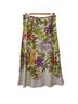 Talbots 55% Silk 45% Linen 100% Polyester Floral Tan Casual Skirt Size 8 (petite) - photo 1
