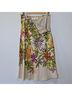 Talbots 55% Silk 45% Linen 100% Polyester Floral Tan Casual Skirt Size 8 (petite) - photo 10