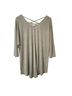 Umgee Solid Green 3/4 Sleeve Top Size L - photo 2