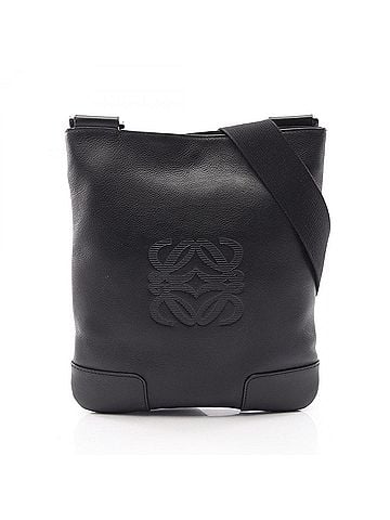 Loewe Loewe Anagram Shoulder Bag Handbag Leather Women's Black (view 1)