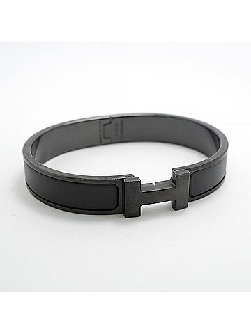 Hermès Hermes Bangle Clic Clac PM Metal Black Men's Women's (view 2)