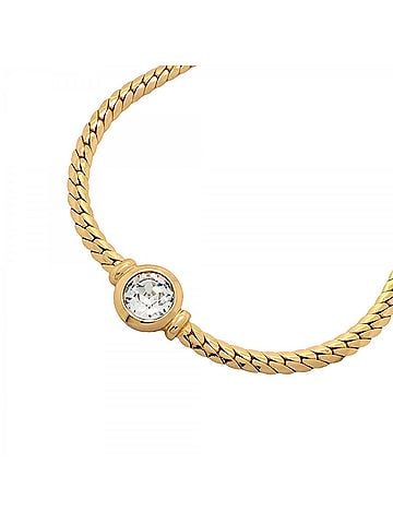 Christian Dior Christian Dior Necklace, GP Plated, Rhinestone, Gold, Women's (view 1)