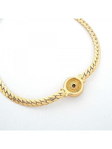 Christian Dior Christian Dior Necklace, GP Plated, Rhinestone, Gold, Women's (view 2)