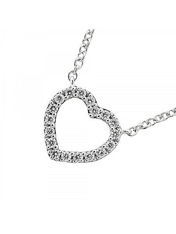 Tiffany & Co. Tiffany &amp; Co. Metro Heart Necklace, 18K White Gold, Diamond, Women's (view 1)