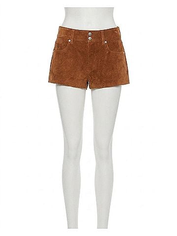 Blank NYC Real Suede Hot Shorts in Fortune Cookie (view 1)