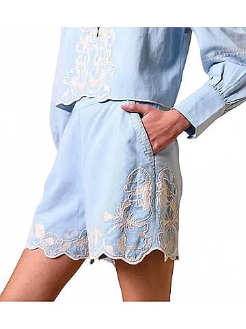 Cleobella Etienne Short in Blue (view 2)