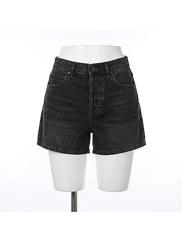Free People Tippi Denim Short in Black Wash (view 1)