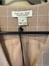 Rachel Zoe 55% Polyester 40% Rayon 5% Spandex 100% Polyester Checkered-gingham Tan White Vest Size 4 - photo 3