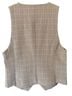 Rachel Zoe 55% Polyester 40% Rayon 5% Spandex 100% Polyester Checkered-gingham Tan White Vest Size 4 - photo 2