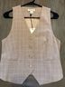 Rachel Zoe 55% Polyester 40% Rayon 5% Spandex 100% Polyester Checkered-gingham Tan White Vest Size 4 - photo 8