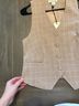 Rachel Zoe 55% Polyester 40% Rayon 5% Spandex 100% Polyester Checkered-gingham Tan White Vest Size 4 - photo 9