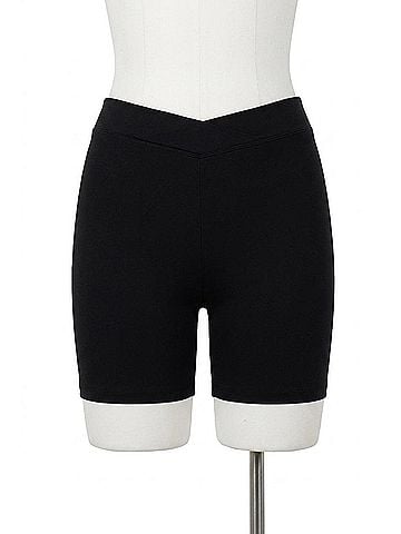 Bloch Mirella Chevron V-Front Shorts in Black (view 1)