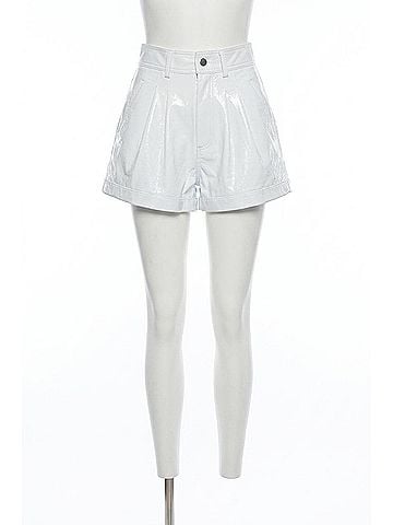 The Kooples Leather White Shorts in White (view 1)