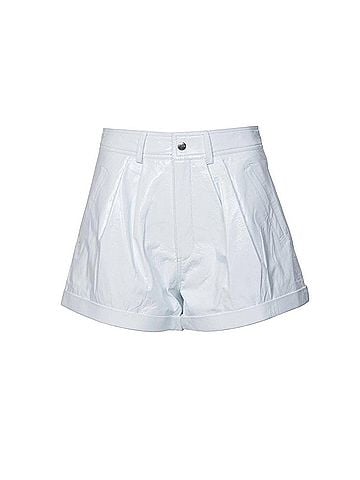 The Kooples Leather White Shorts in White (view 2)