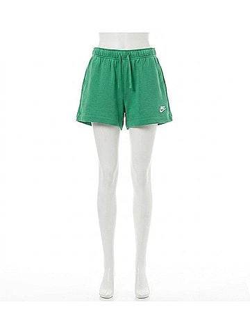 Nike Women's Club Fleece Mid Rise Shorts in Green (view 1)