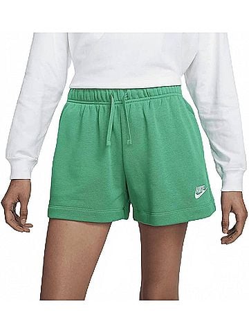 Nike Women's Club Fleece Mid Rise Shorts in Green (view 2)