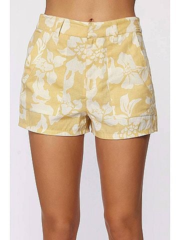 O'Neill Garcia Floral Shorts in Light Yellow (view 2)