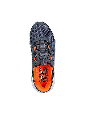 Skechers Boy's Slip-Ins Sneaker 2 Mo in Charcoal Orange (view 2)