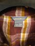Eddie Bauer Plaid Burgundy Yellow White Button-Down Shirt Size XL (tall) - photo 3