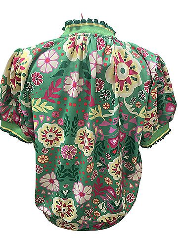 Umgee Short Sleeve Blouse (view 2)