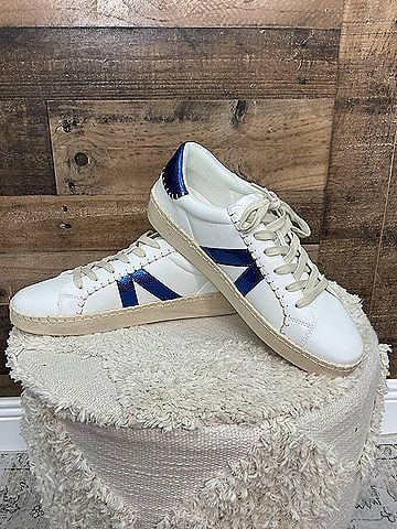 Corkys Women's Friend Zone Sneaker in White &amp; Blue (view 2)