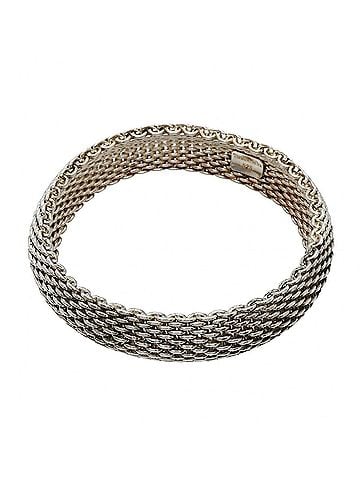 Tiffany & Co. Tiffany &amp; Co. Somerset Mesh Bangle, Sterling Silver 925, Men's Women's (view 1)