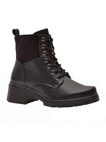 Andrea Women's Combat Boots in Black (view 1)
