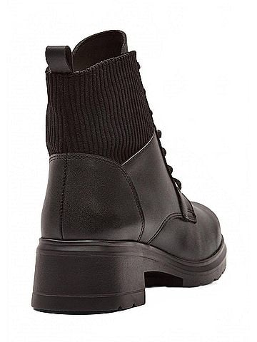 Andrea Women's Combat Boots in Black (view 2)