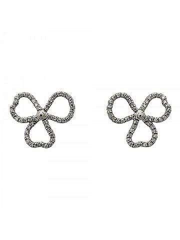 Tiffany & Co. Tiffany &amp; Co. Paper Flower Earrings, Platinum 950, Diamond, Women's (view 1)