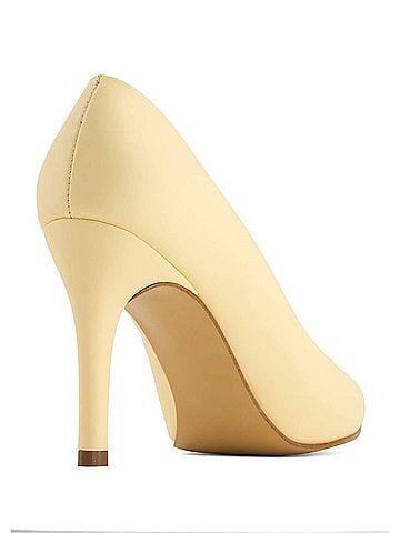 Andrea Women's Pointed Toe Pumps in Yellow (view 2)