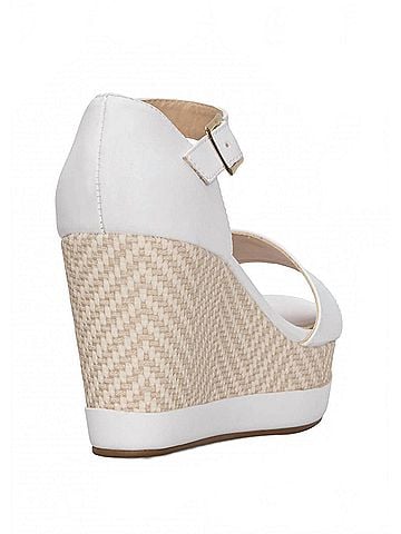 Andrea Women's Wedge Heel Sandal in White (view 2)