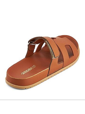 Andrea Women's Casual Flat Sandal in Honey (view 2)