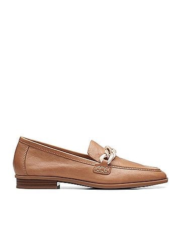 Clarks Women's Sarafyna Iris Loafer in Nougat Leather (view 1)